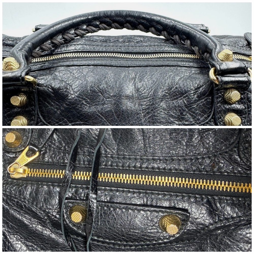 PRE LOVED Balenciaga Leather Top Handle Medium Leather Giant 12 City Bag - Picture 12 of 16